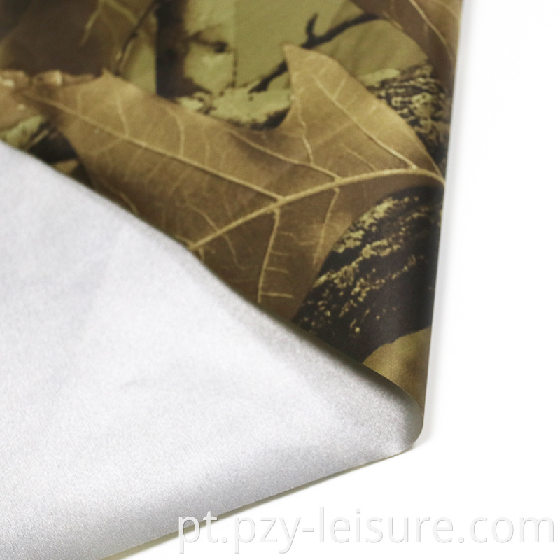210T polyester Taff printed waterproof coated silver polyester fabric